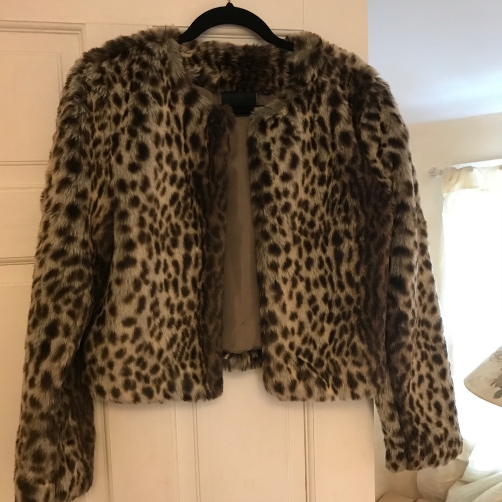 Faux fur jacket size Medium